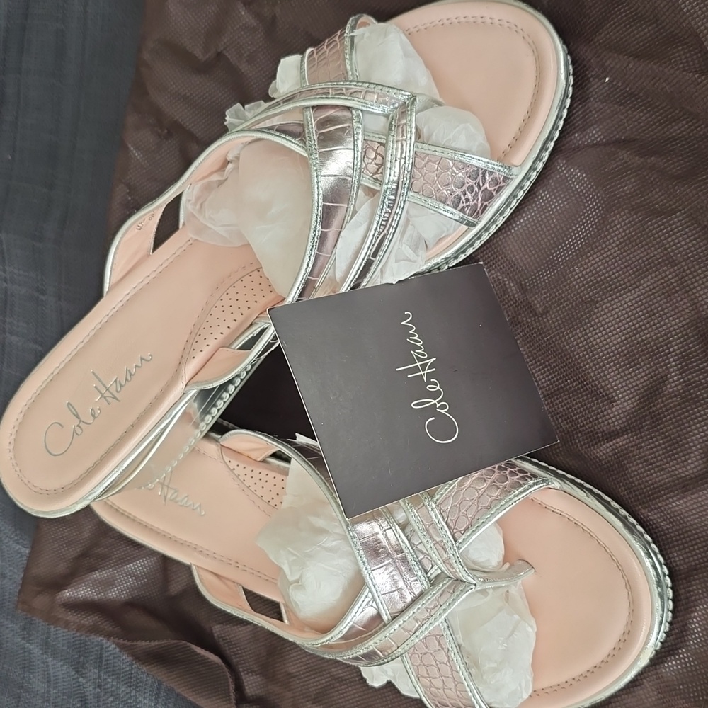 Cole Haan Women's Metallic and Blush Sandals